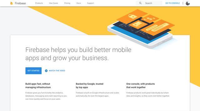firebase hosting homepage